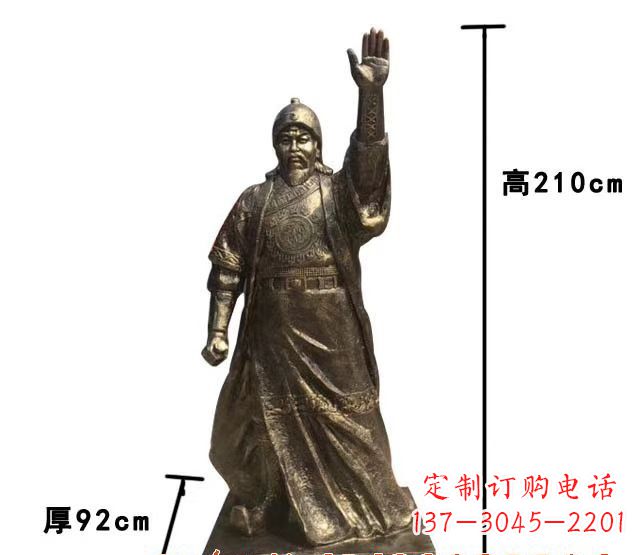 无锡成吉思汗象征蒙古民族英雄气概的铜雕