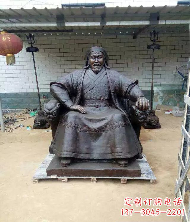 无锡成吉思汗铜雕古代伟人