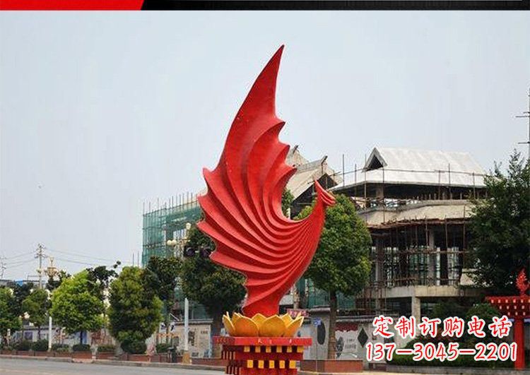 无锡城市的至高象征——不锈钢凤凰雕塑