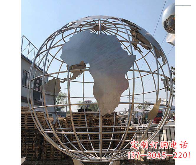 无锡以城市为灵感的不锈钢地球仪雕塑