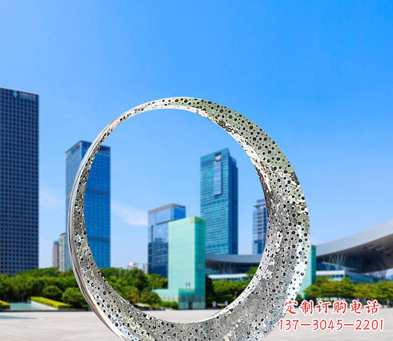 无锡美丽圆环——不锈钢灯饰雕塑