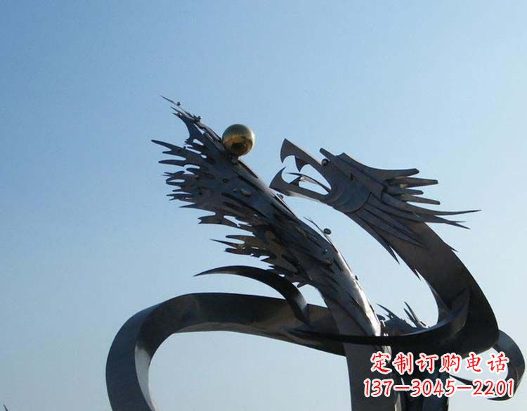 无锡不锈钢龙雕塑精细的手工艺品