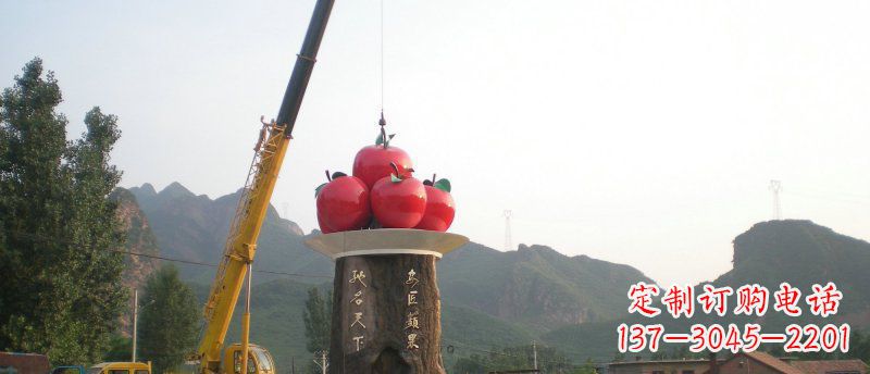 无锡不锈钢苹果雕塑缔造城市风采