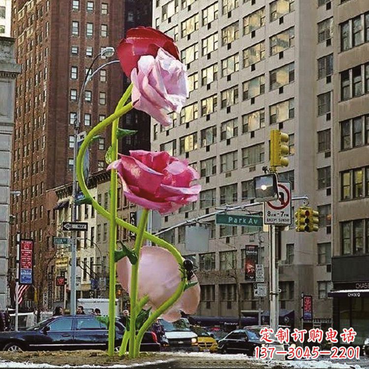 无锡美丽的城市玫瑰雕塑