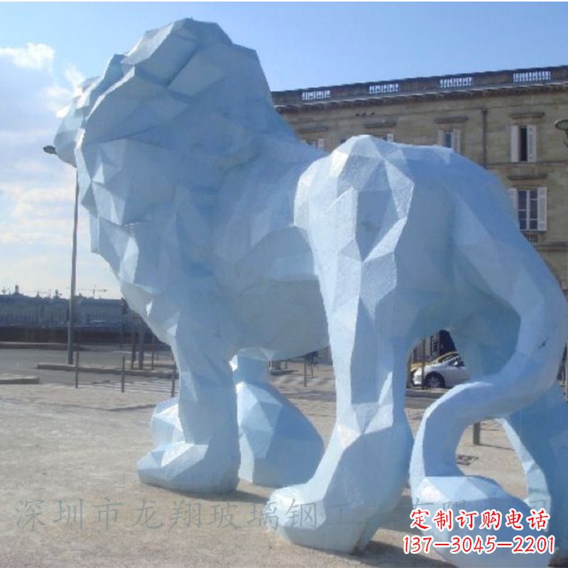 无锡城市街道创意动物狮子景观雕塑摆件
