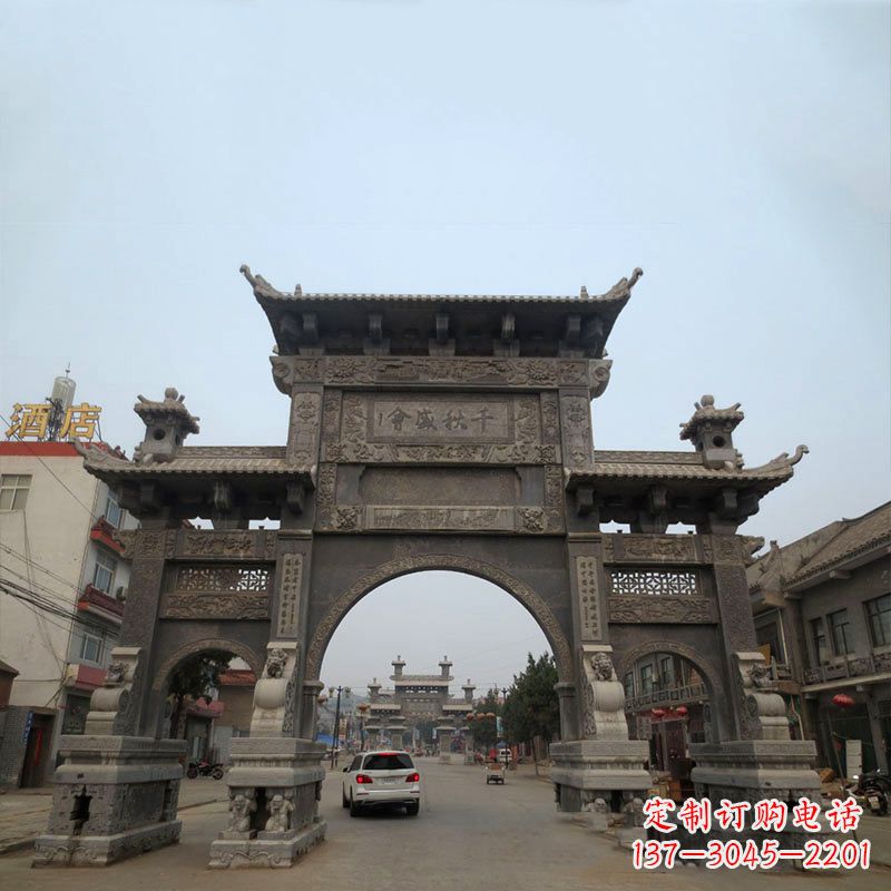 无锡仿古牌楼雕塑——缔造城市文化新气象