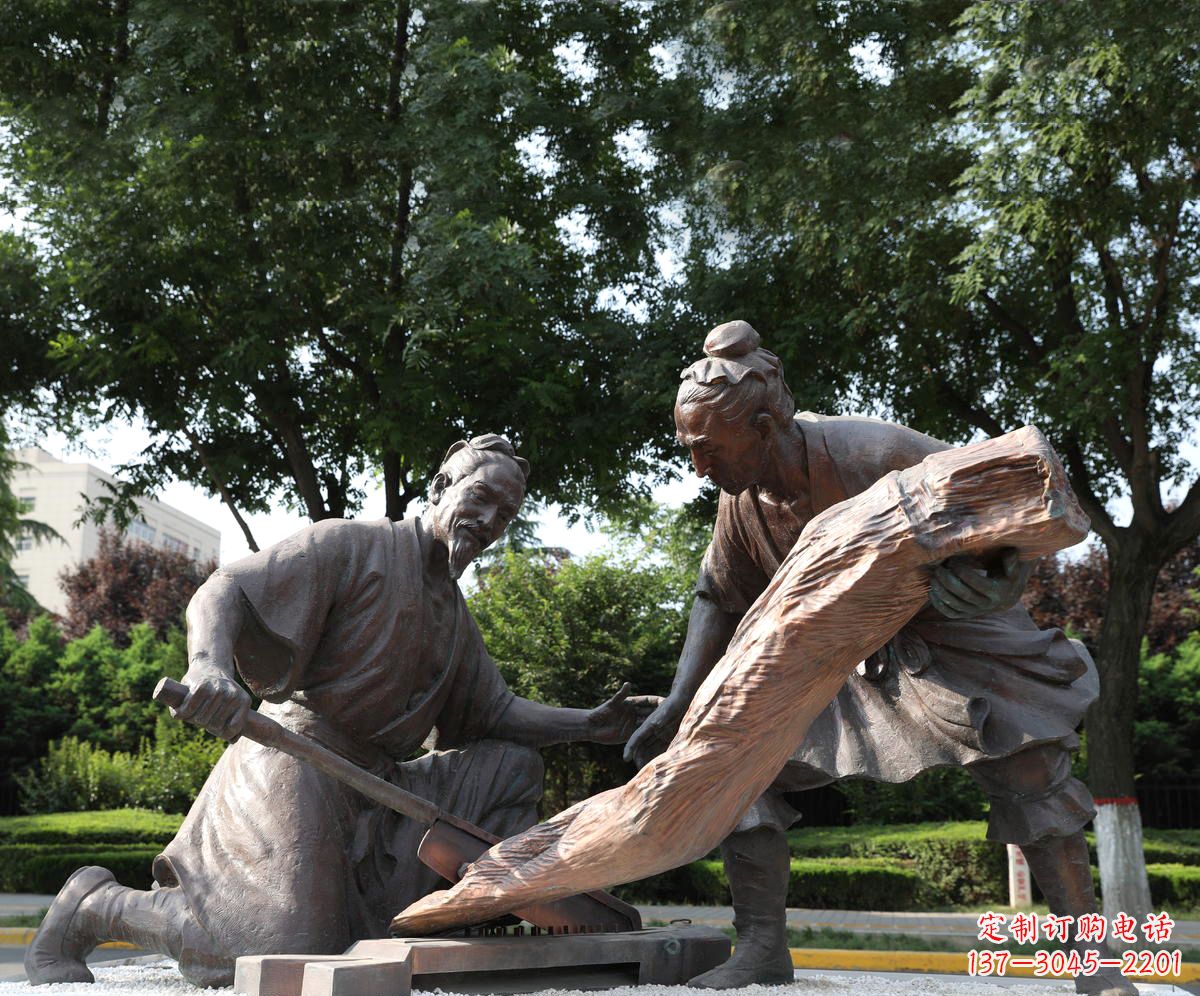 无锡蔡伦造纸术雕塑——记录历史文化的静态画卷