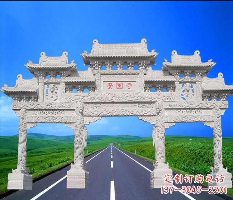 无锡城市石雕牌坊雕塑