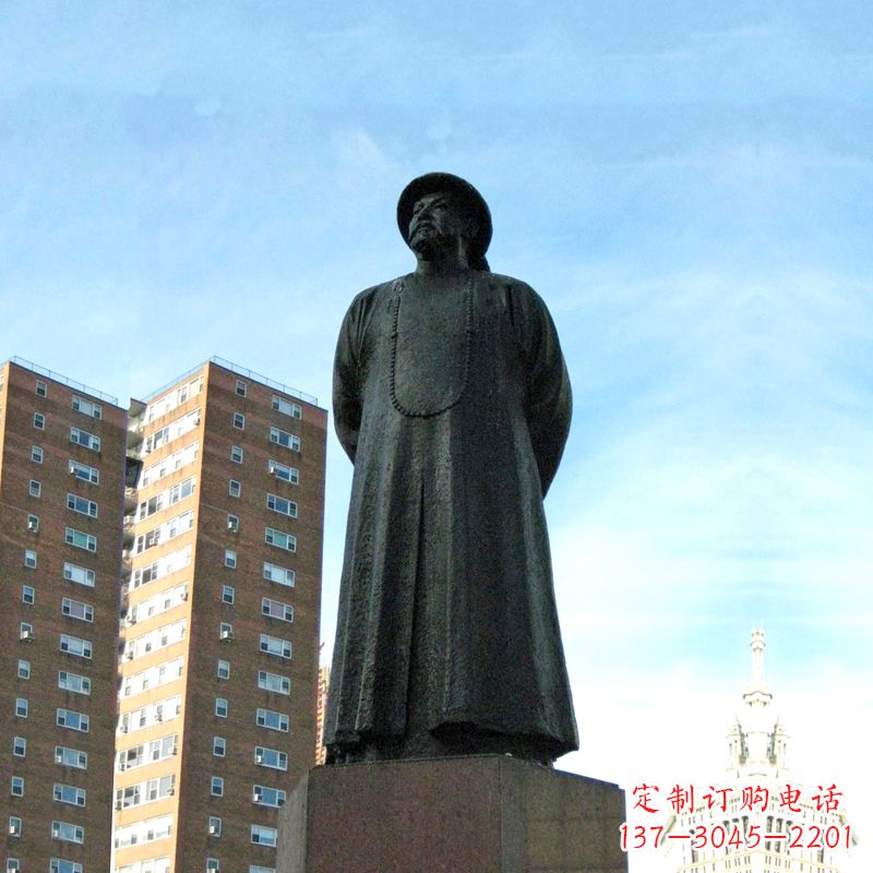 无锡林则徐雕塑标志着城市文化的名人