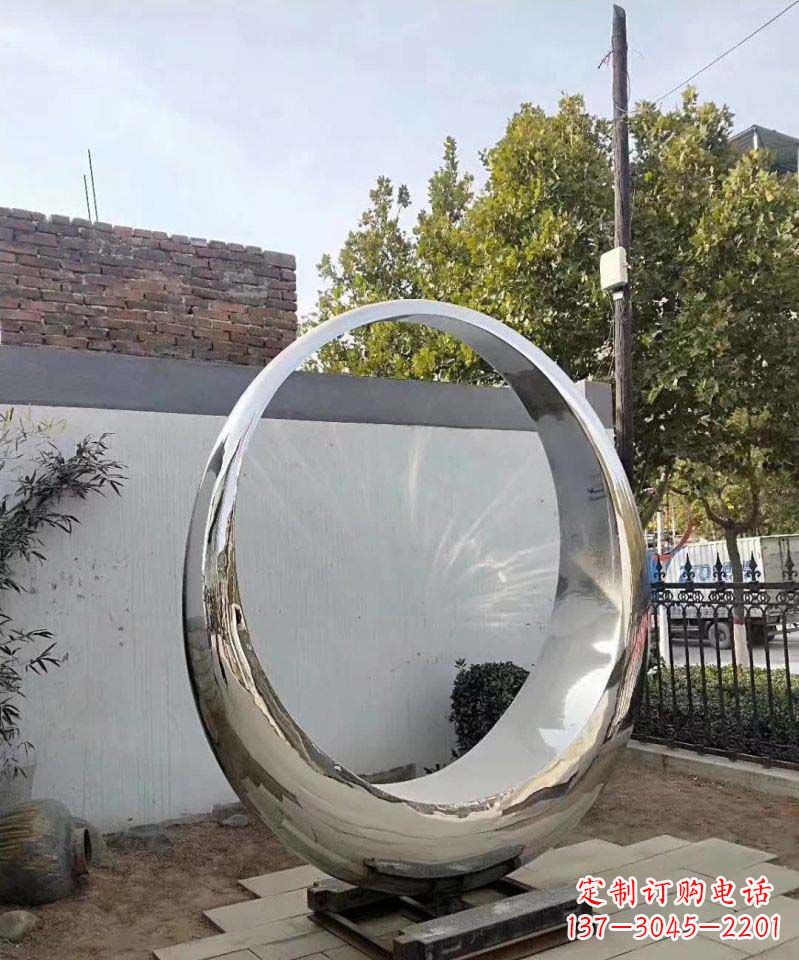 无锡城市圆环不锈钢雕塑