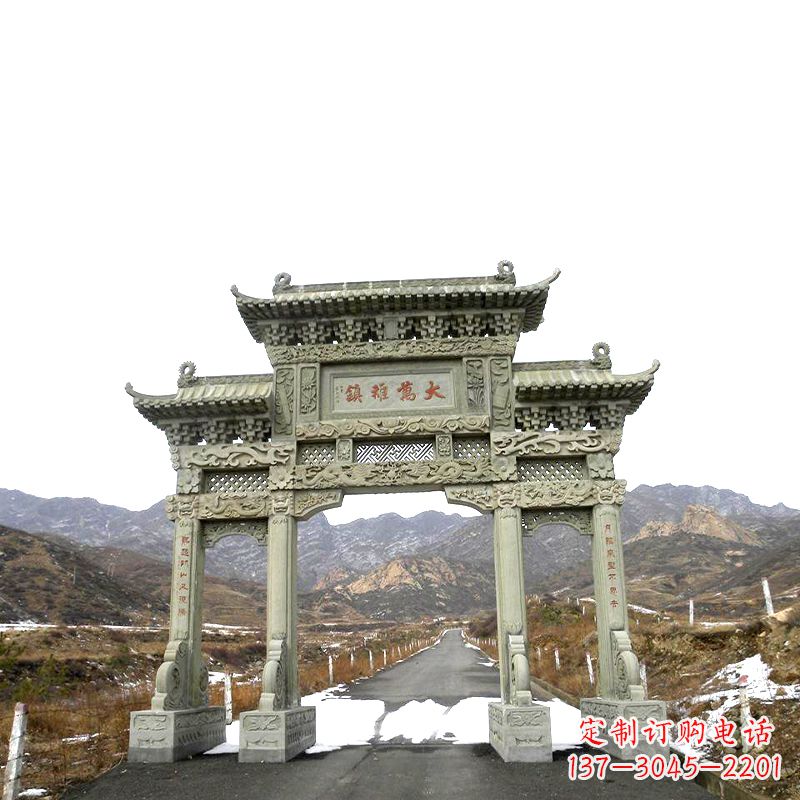 无锡三门石牌坊雕塑——古韵依旧