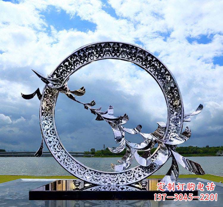 无锡大雁雕塑不锈钢精美雕刻