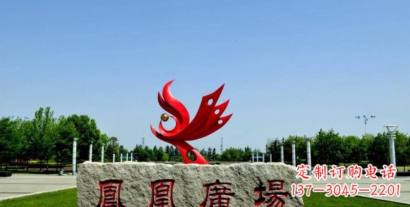 无锡不锈钢凤凰雕塑奔放优雅的艺术之作