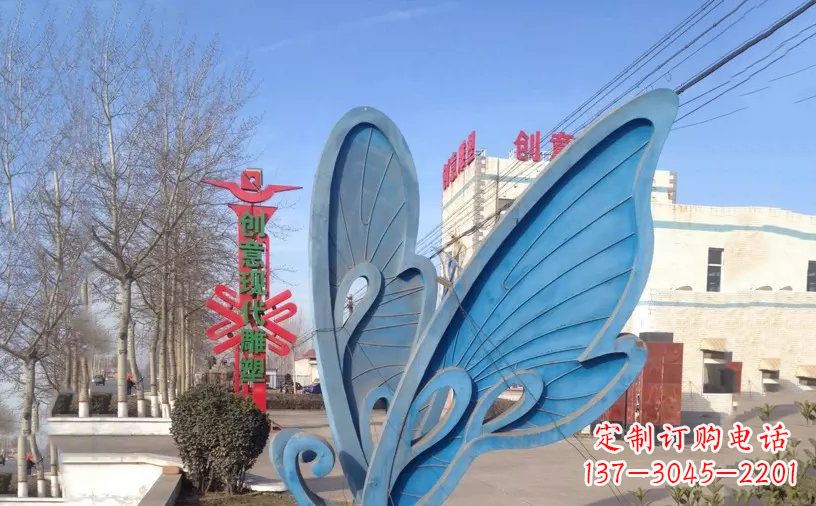 无锡抽象不锈钢蝴蝶雕塑把美丽永久定格