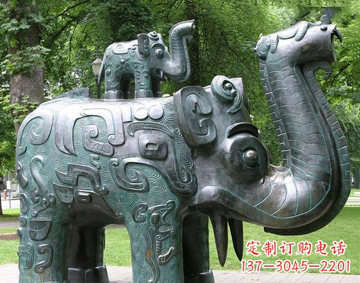 无锡抽象大象铜雕