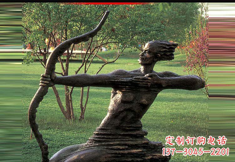 无锡抽象后羿射日铜雕