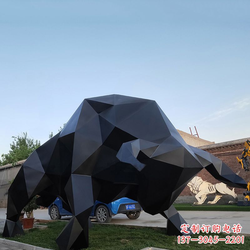 无锡华尔街牛大型玻璃钢动物雕塑