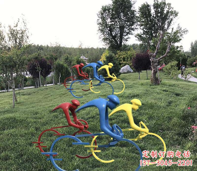 无锡抽象的自行车雕塑——构筑美丽的公园景观