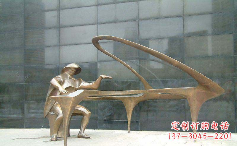 无锡抽象钢琴雕塑街边景观的精美绝伦