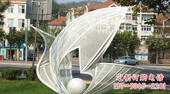 无锡抽象天鹅不锈钢动物雕塑