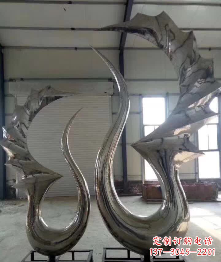 无锡抽象天鹅不锈钢雕塑