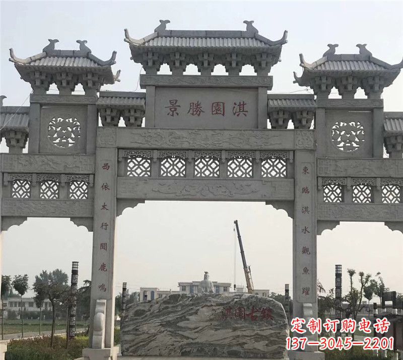 无锡中国传统石牌坊雕塑