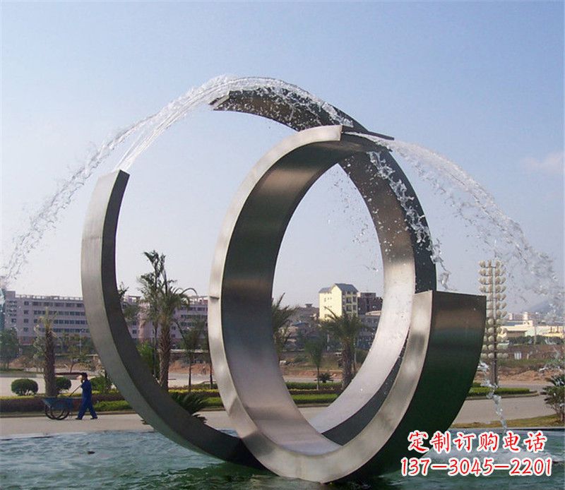 无锡精美的不锈钢喷泉雕塑