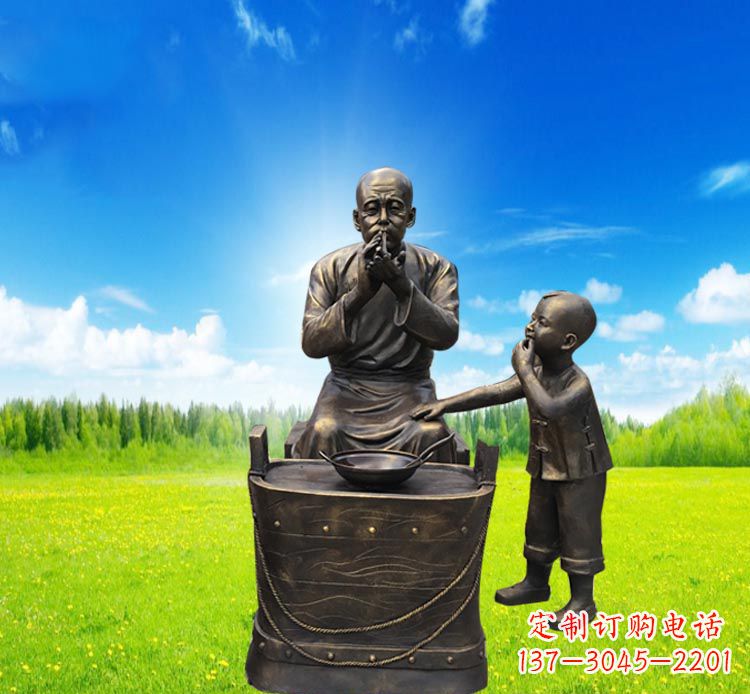 无锡糖果小品铜雕吹糖人