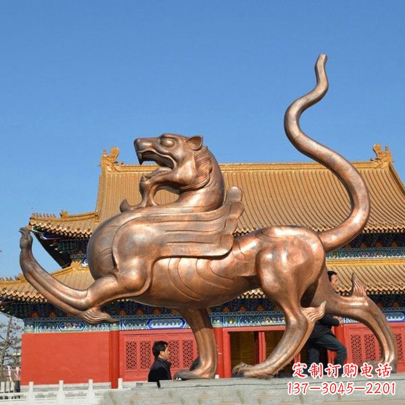 无锡传统文化动物雕塑纯铜白虎雕塑