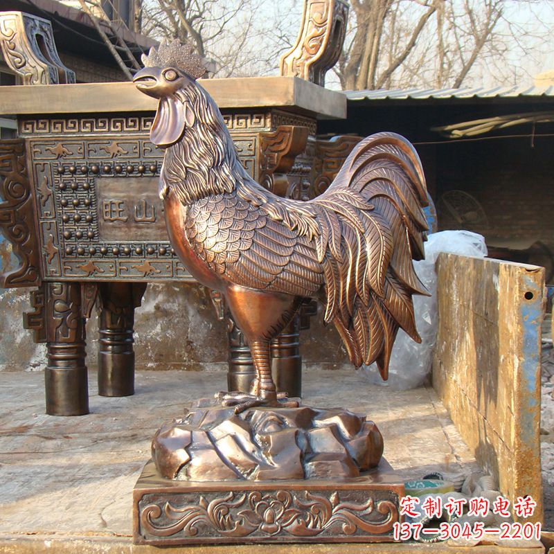 无锡精美纯铜生肖鸡雕塑