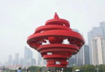 无锡火炬雕塑标志五月风光