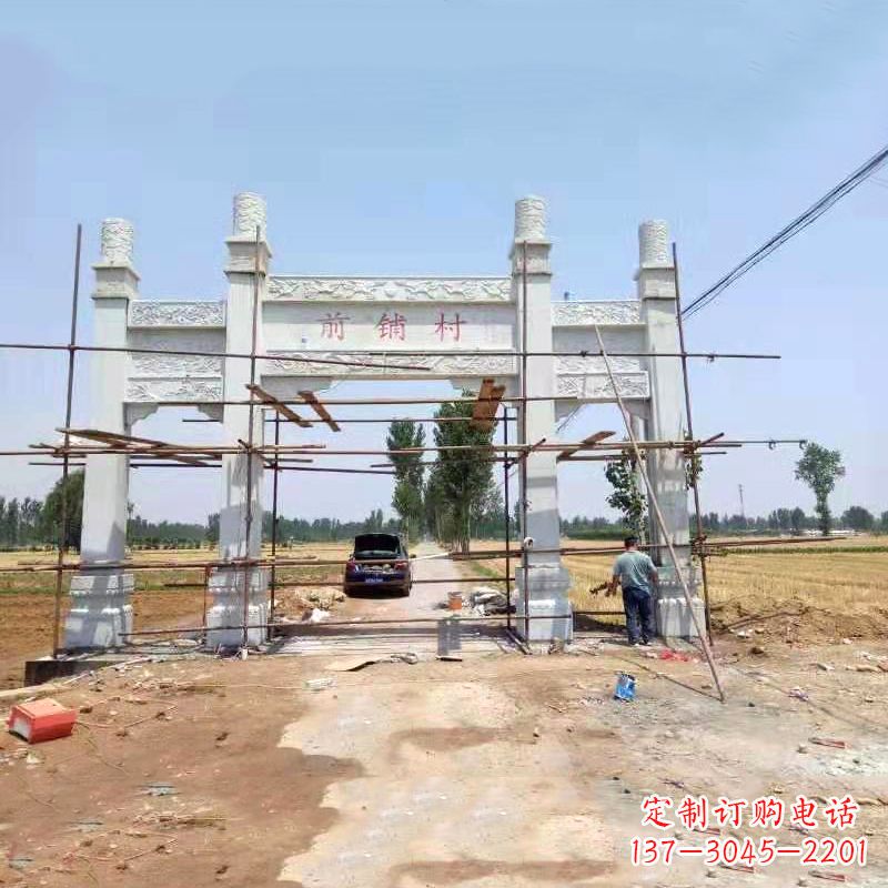 无锡村口石雕无楼牌坊