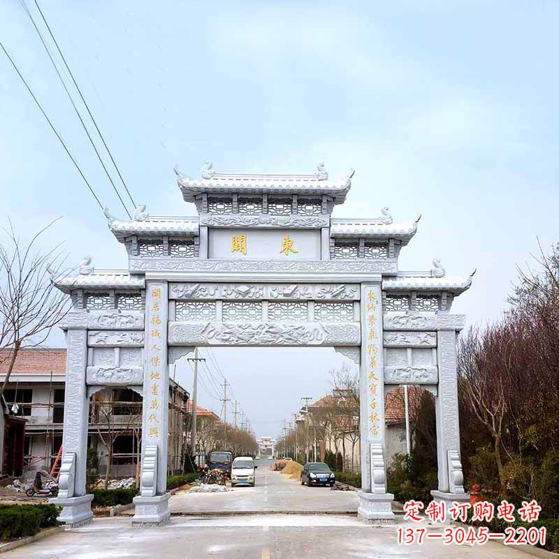 无锡村镇三门石牌坊