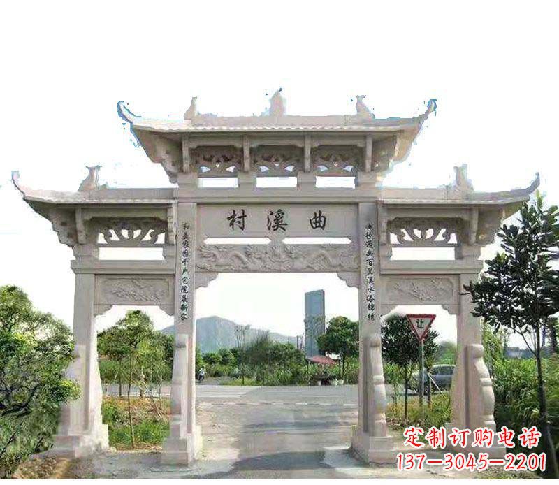 无锡精美牌坊雕塑——村庄的艺术瑰宝