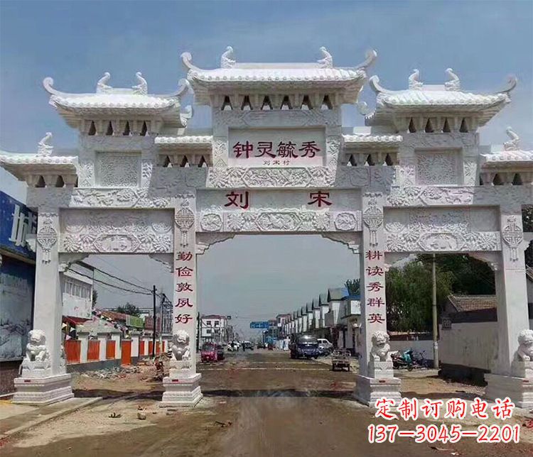 无锡村庄牌坊石雕——精美绝伦