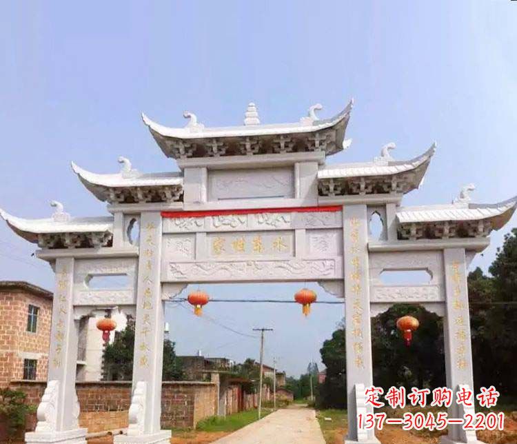 无锡传承村庄牌坊石雕文化