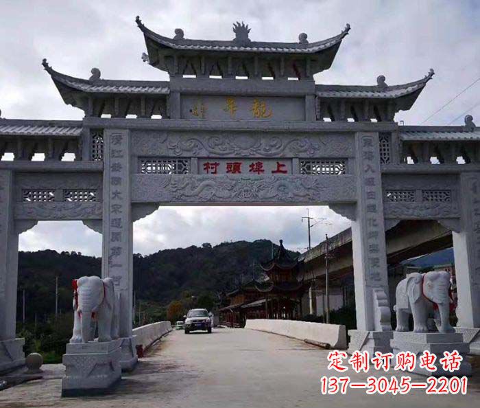 无锡村庄牌坊雕塑——精美的传统艺术