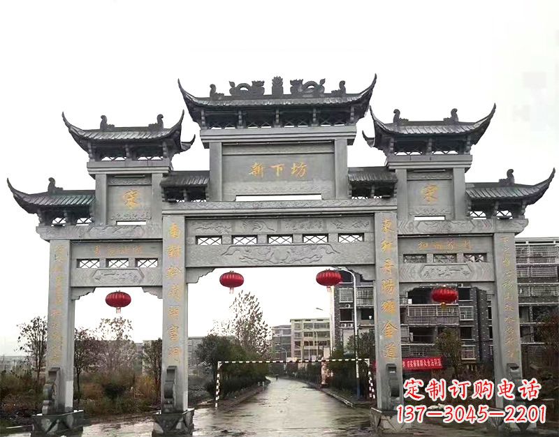 无锡村庄石牌坊雕刻传统工艺的精美瑰宝