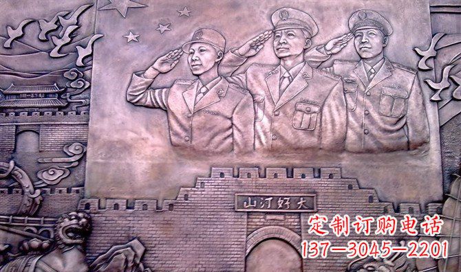 无锡献礼铜军人雕塑——赞美大好河山