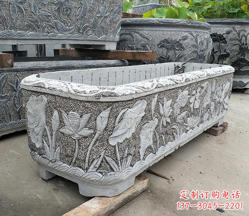 无锡大理石菊花水缸雕塑