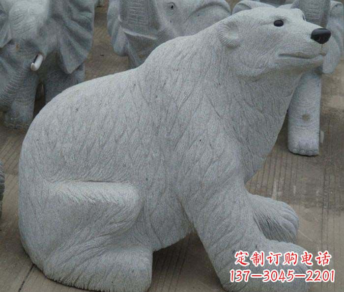 无锡精美大理石雕刻的北极熊