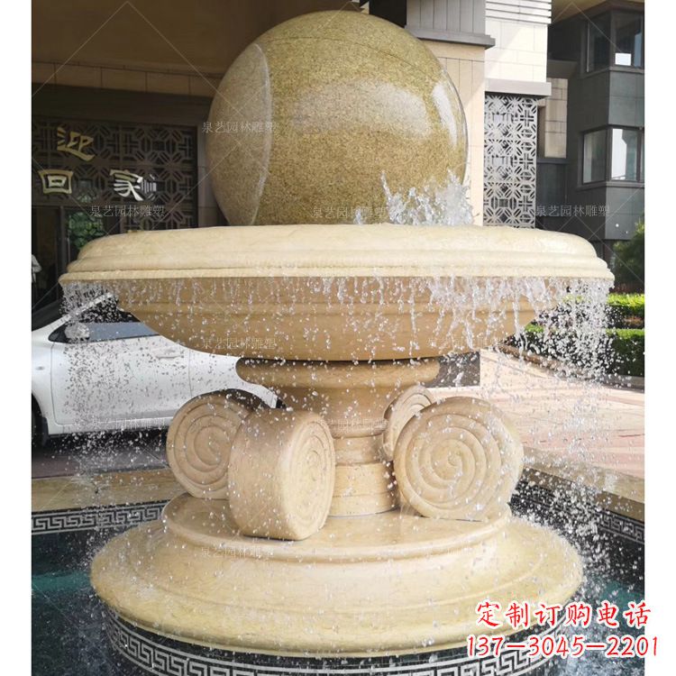 无锡大理石风水球雕塑传承古老文化的象征
