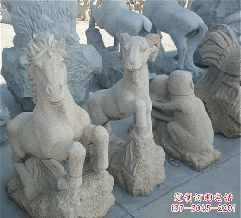 无锡大理石公园12生肖动物雕塑