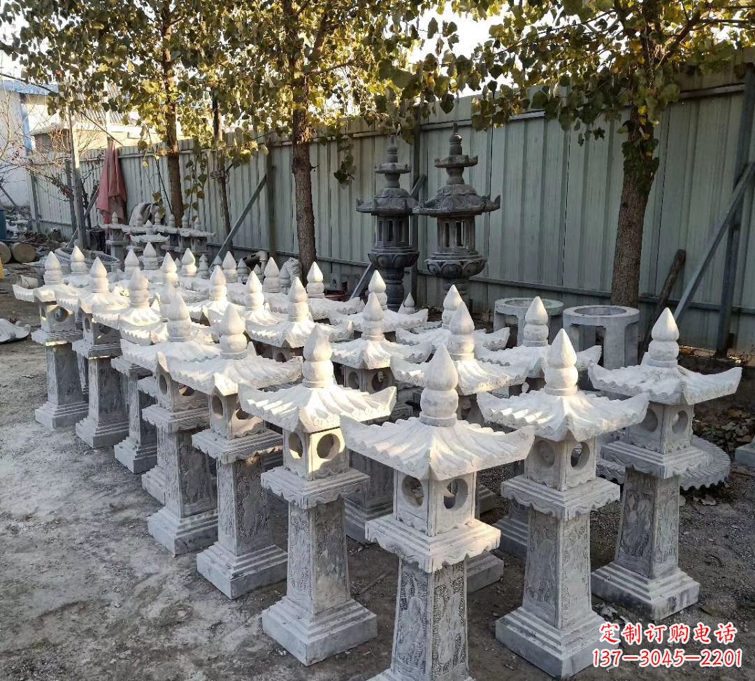 无锡大理石公园石灯