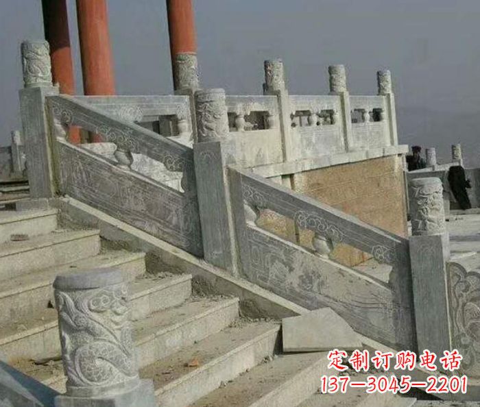 无锡大理石国旗台石雕栏板 (4)