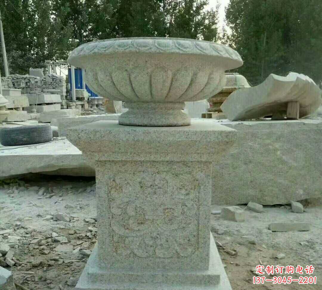 无锡大理石花盆雕塑