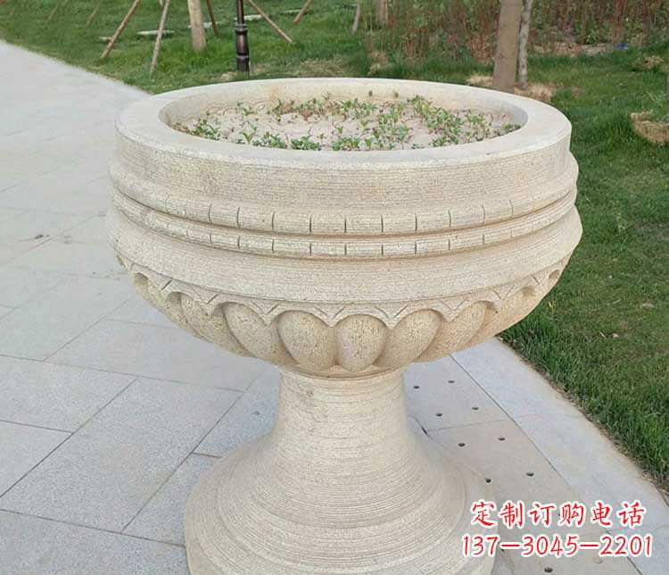 无锡大理石花盆石雕