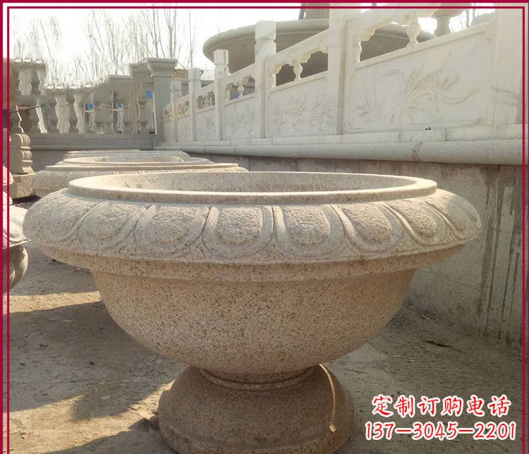无锡大理石花盆雕塑