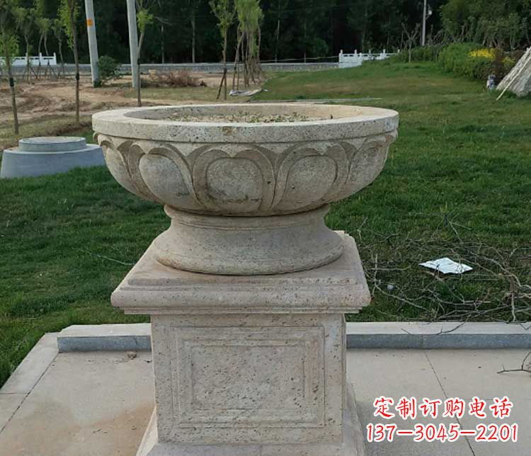 无锡大理石花盆石雕