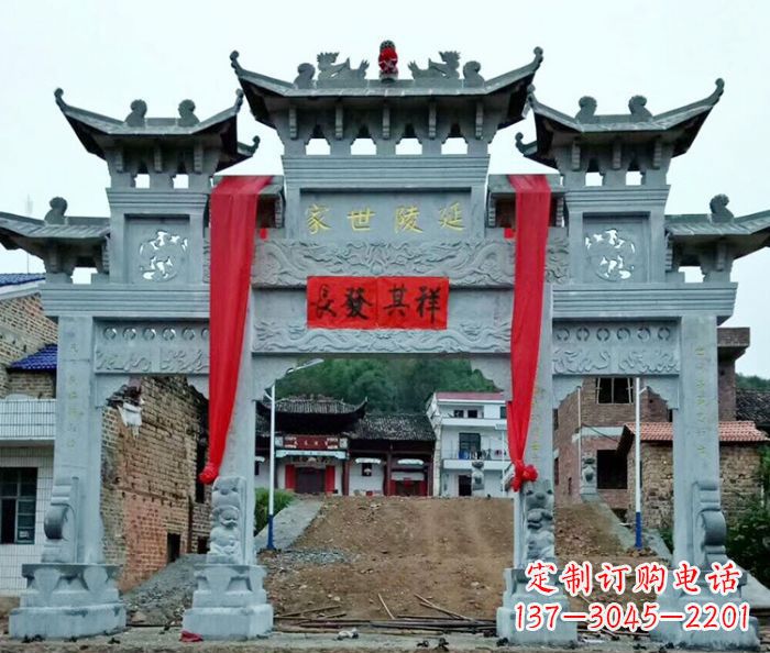 无锡精美大理石牌坊雕塑
